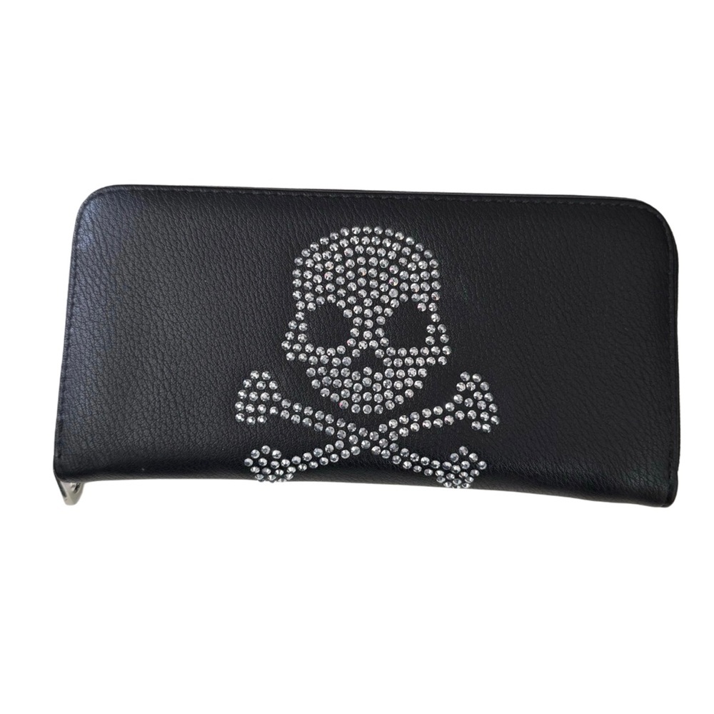 Black Wallet with Skull Design